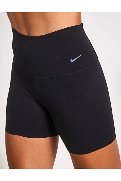 Nike Zenvy Dri-Fit Yüksek Bel Antrenman Siyah Kadın Şort