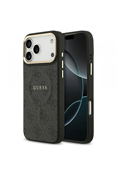 Stef's Cat Θήκη MagSafe για Apple iPhone 17 Pro, Guess, 4G Classic, Μαύρο