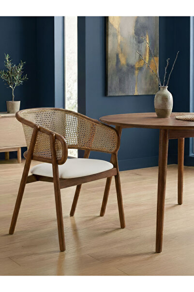 Gazzini Furniture Lena Hazeranlı İskandinav Ahşap Sandalye