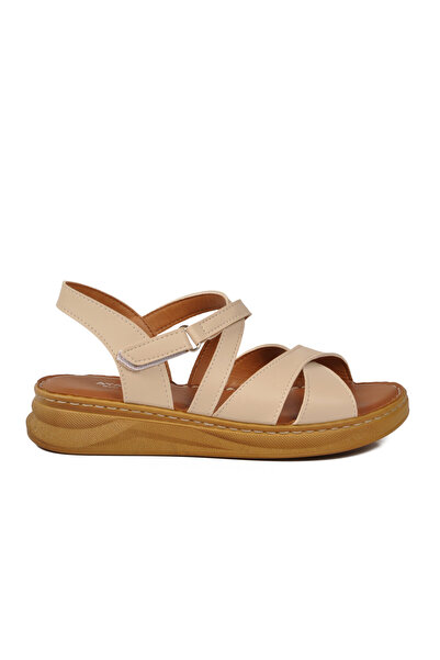 AYAKMOD Μπεζ ComfortSole Γυναικεία Σανδάλια 492142 Z