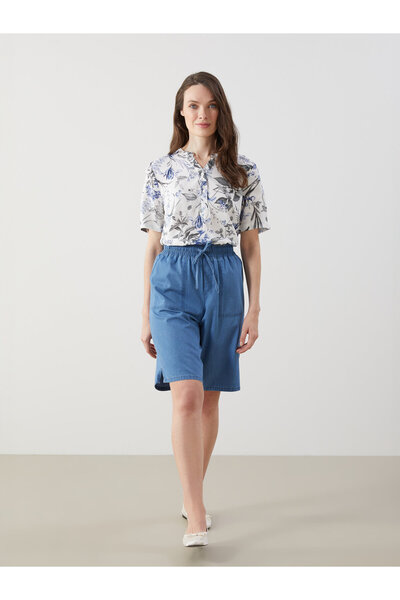 LC Waikiki Elastic Waist Women's Denim Shorts