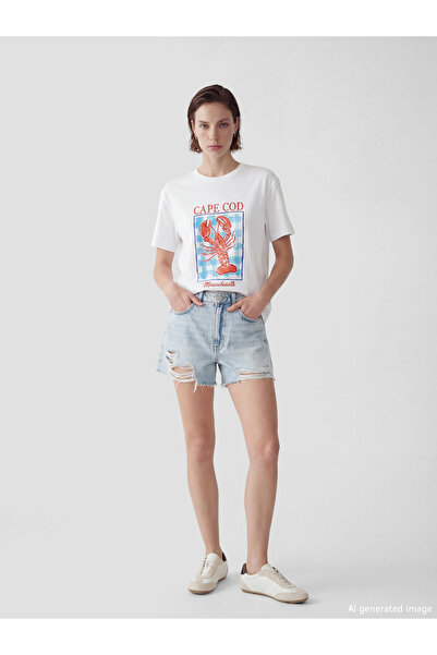 LC Waikiki Distressed Detail Women's Denim Shorts