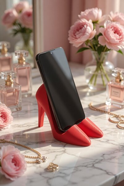 MYCRAFT3D Topuklu Ayakkabı Telefon Standı – Dekoratif Telefon Tutucu