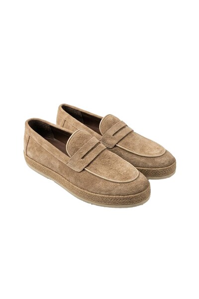 TerziAdemAltun Italian Style Internal and External Natural Leather Suede Men'...