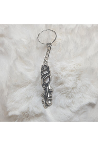 Ororabutik Μπρελόκ σε ασημί χρώμα με διπλές φιγούρες Suret 6 εκ.