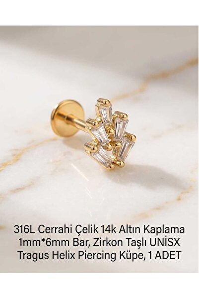 Lunexa 316L Cerrahi Çelik Altın Kaplama Kararmaz Alerji Yapmaz Zirkon Taş Fig...