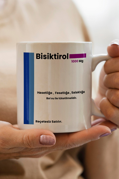 South Steel Bisiktirol İlaç Kutusu Baskılı Hediye Kupa Kahve Bardak Mug