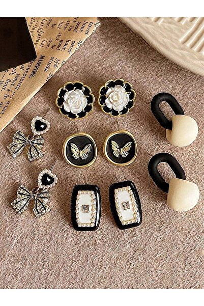 Take Two By Styli Set of 5 - Assorted Embellished Earrings
