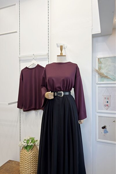 Faya Boutique Mürdüm Osyho Kumaş Bluz