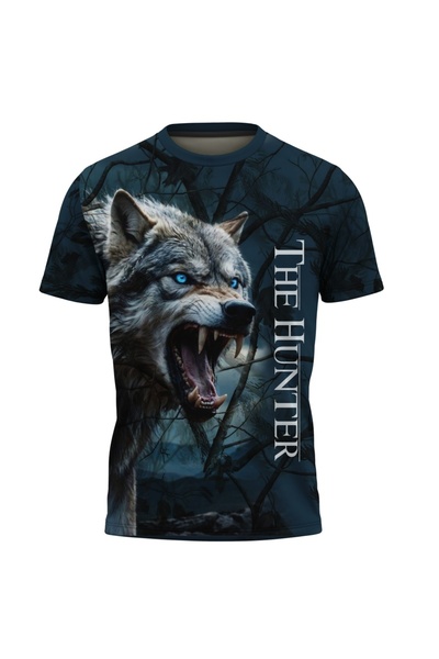OEM Men's T-shirt Wolf, short sleeve multicolor F113