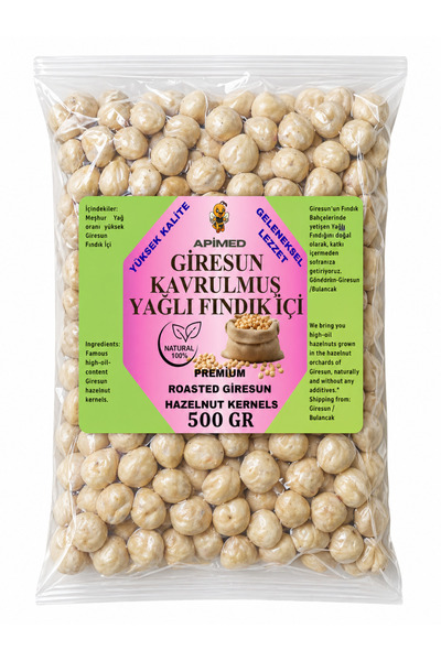 APİMED Giresun Roasted Oil Hazelnuts 500 Gr – 100% Natural Local Hazelnuts | ...