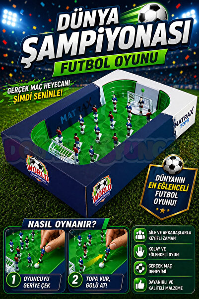Doğan Oyuncak Dünyası World Championship Football Game - Football Match Toy -...