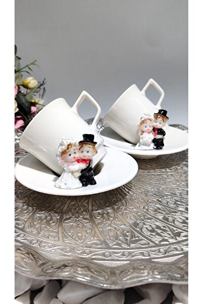 Hobibahçem Kirli nova® bride groom 2-piece porcelain cup set