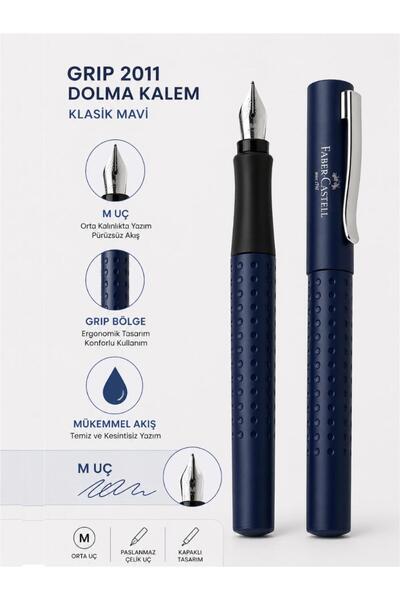 Faber Castell 2011 Dolma Kalem M Uç Klasik Mavi