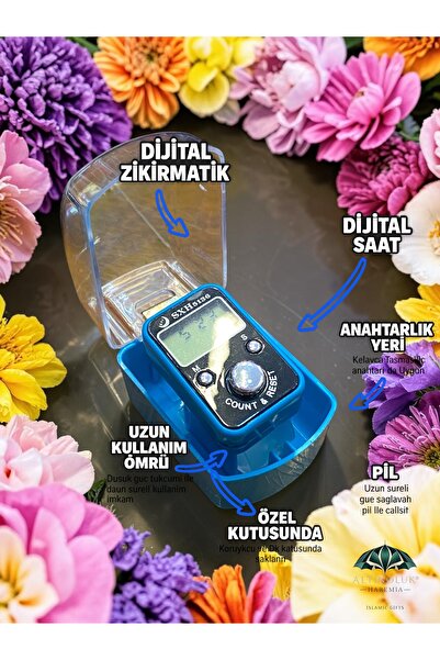 Altınoluk Haremia Dijital Saatli Zikirmatik – Özel Kutulu, Anahtarlık Askılı,...