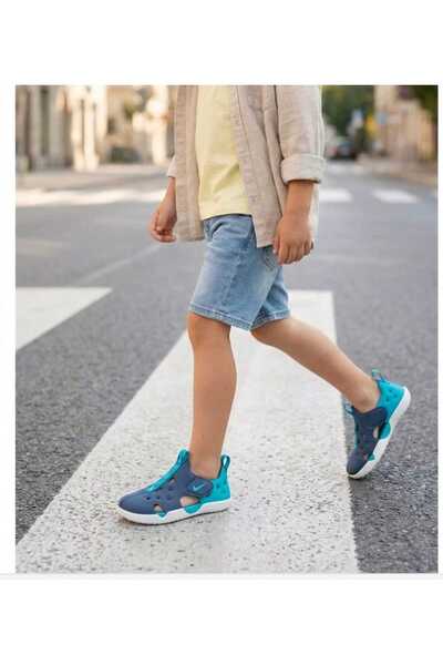 Nike SUNRAY PROTECT Unisex Çocuk Sandalet /Blue Sport