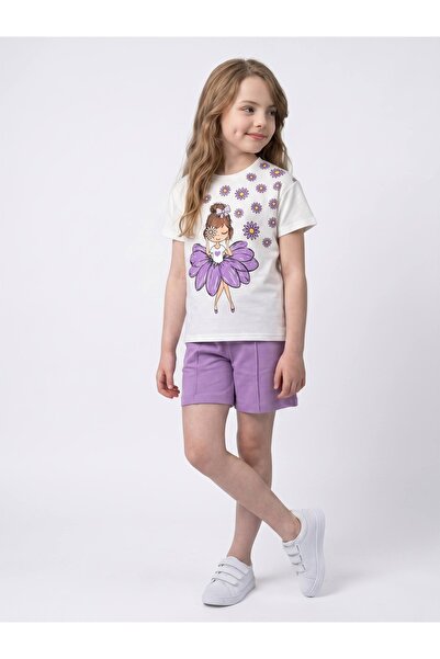 ministella Kız Çocuk Şortlu Takım 4-8 Yaş %100 Pamuk