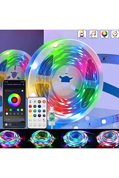 Egonex Animasyonlu Suya Dayanıklı Şerit Led 10 Mt Usb Girişli Telefon Kontrol...