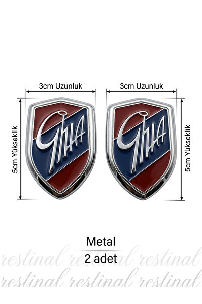 restinal Fiesta Mondeo Ghia Focus Metal Yan Çamurluk Amblemi Logosu 2'li Set ...