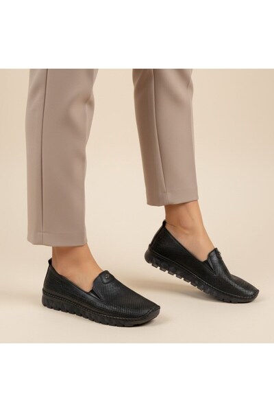 WALKONT Noble 2015 Black Women's Leather Flats