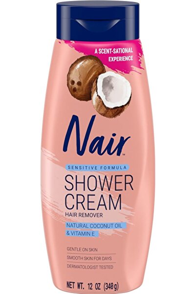 Nair كريم استحمام بزيت جوز الهند للبشرة الحساسة 12 أونصة