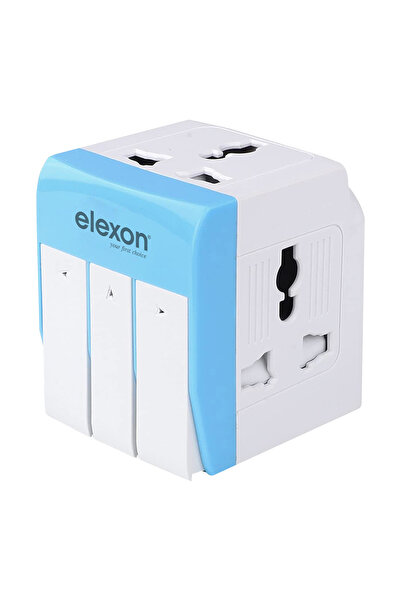 Elexon محول طاقة عالمي ثلاثي المنافذ مع 3 مفاتيح