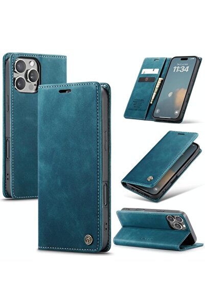 Caseme 013 Retro Θήκη Βιβλίο Blue (Apple iPhone 16 Pro)