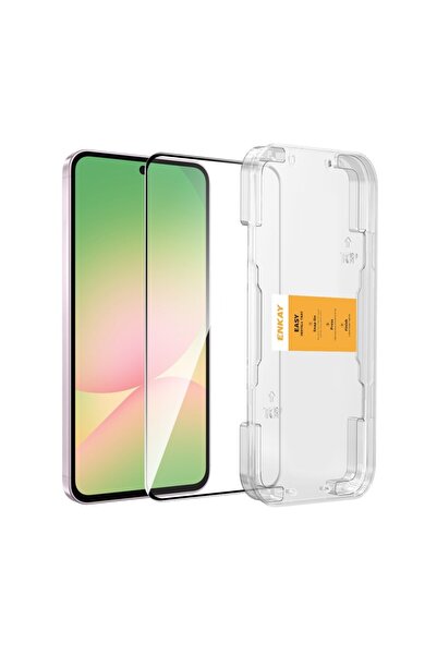 ENKAY Samsung Galaxy A37 5G Easy Install Full Tempered Glass με Οδηγό Τοποθέτ...