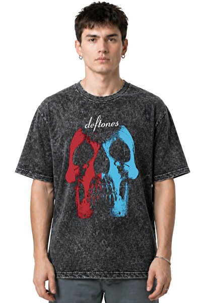 SEVBANO Tricou Deftones Rock Metal Music Band, imprimat pe față, unisex, over...