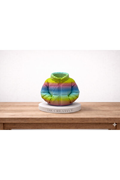 Hoodie Kalemlik Erkek Gökkuşağı Desenli
