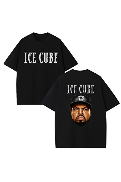 STİL-X Tricou oversize unisex, 100% bumbac, cu imprimeu Ice Cube