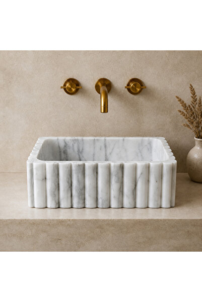 UKUT Carrara white marble, Muğla beyaz mermer lavabo