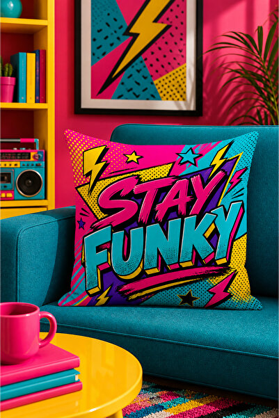 Bertille Home Pop Art Series Double-Sided Digital Printed Throw Pillow Cover