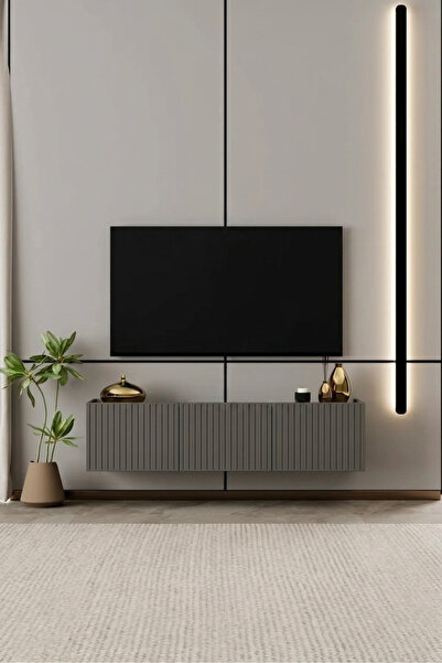 moldesan Capella TV Ünitesi MDF 3 kapaklı 120 cm duvara monte