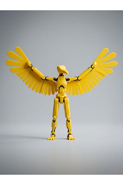 MD Design Bird Dummy 13 Sarı Kanatlı Hareketli Figür - Eklemli Aksiyon Figürü...