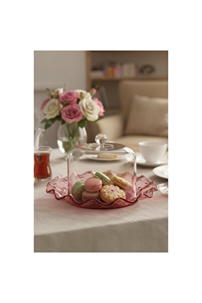 OSKA GLOBAL Plum Acrylic Perforated Bell Jar Display and Storage Container - ...