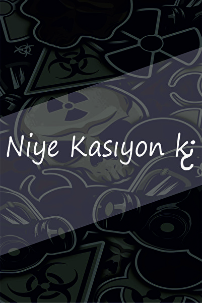sticker Niye Kasıyon Ki ? 20x5Cm Jdm Araba-motor-laptop Hologram Seçenekli Et...