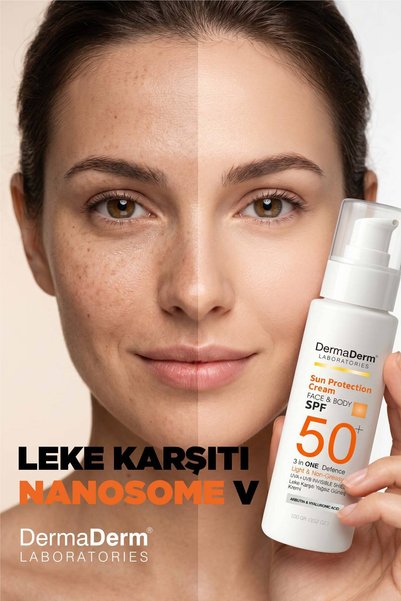 DermaDerm Laboratories Anti-Blemish Perfume-Free Sunscreen Spf 50+ Nanosome V Technology 100 Gr (2 Pieces)