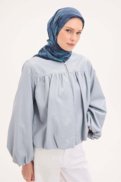Silk Home وشاح فيلورا بنمط ألوان مائية باللون الأزرق الداكن 90×90