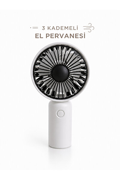 TOMBİ-X Şarjlı Mini El Ve Masa Fanı Mini El Pervanesi Soğutu El Fanı