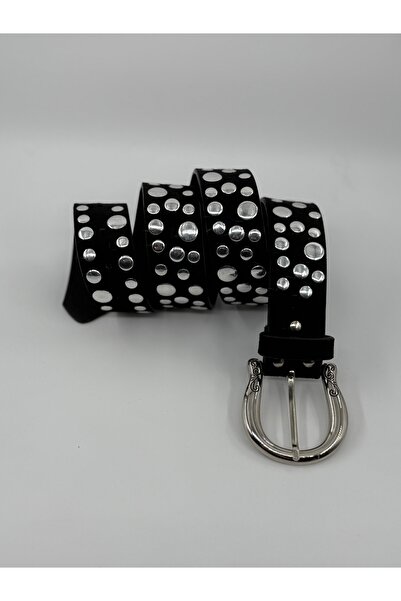 Pantastic Jeans 4 cm Silver Studded Suede Imitation Leather