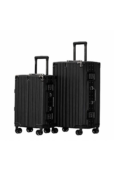 POGAGO Aluminium Luggage 20” 24” 360° Spinner Wheels Hard Shell Travel Suitca...