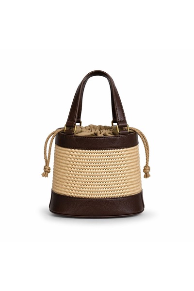 PaminBags Aksesuar Mini torba od slame sa kožnim obrubom PMN-00000040