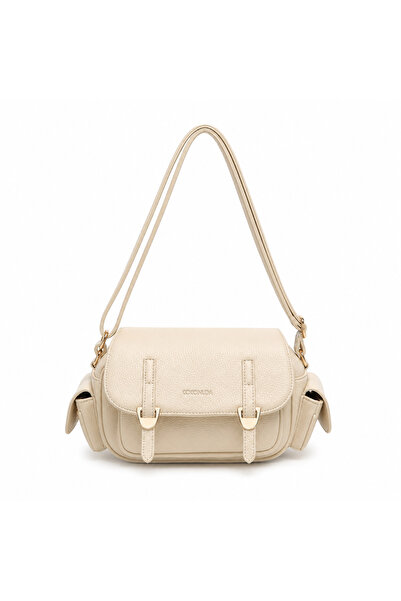 COCONUDA Geanta dama crossbody cu clapa si curea reglabila