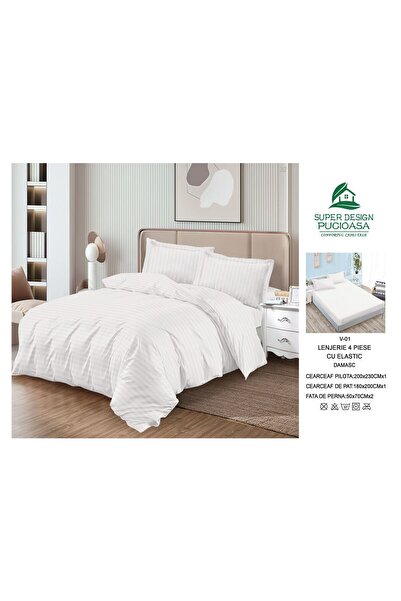 Super Design Pucioasa Double Duvet Cover Set set, Stretchy Bed Sheet , damask...