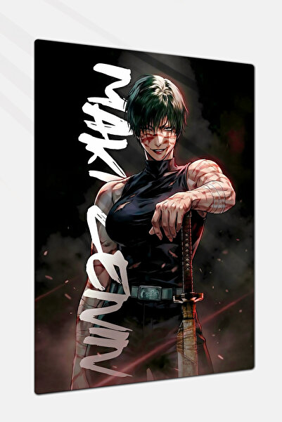 Charmbi Maki Jujutsu Kaisen Dekoratif Metal Poster Tablo – Canlı Renk Parlak ...