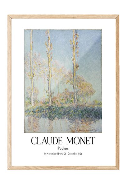 Postifull Klod Monet - Topole, slika u drvenom okviru, umetnička serija br: 1...