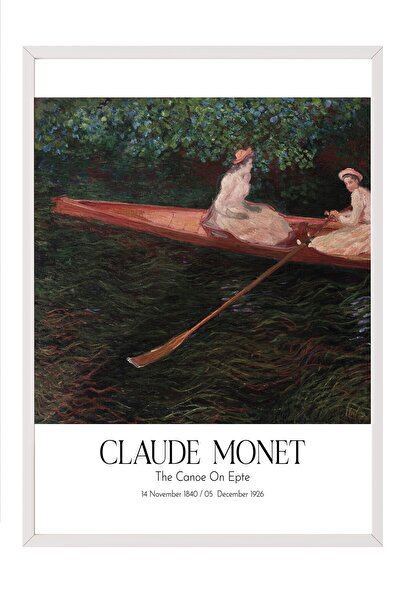 Postifull Klod Monet - Kanu na Eptu, slika u belom okviru, umetnička serija B...