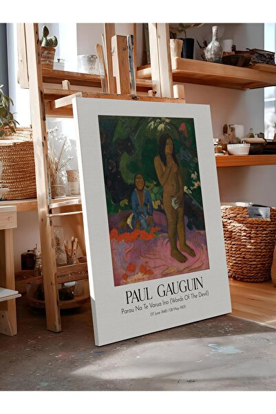 Postifull Paul Gauguin - Parau Na Te Varua Ino (Words of the Devil), Canvas P...