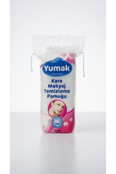 tazora Yumak Kare Makyaj Temizleme Pamuğu 70 Adet | %100 Saf Pamuk | Yumuşak & Hassas | Makyaj Temizleyici | Tüm Cilt Tiplerine Uygun